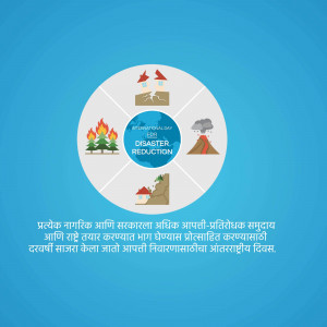 Infographic illustrating various types of disasters and disaster reduction.