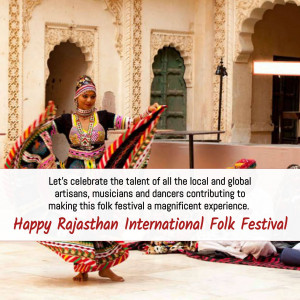 A vibrant Rajasthani folk dancer performing with colorful attire and a spinning skirt.