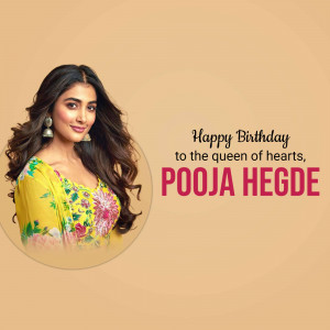 Pooja Hegde birthday greeting image