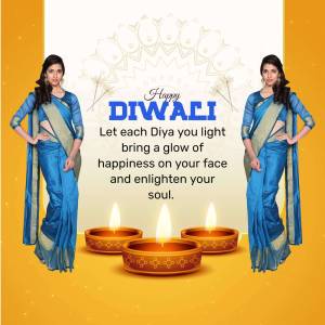 Happy Diwali Festive Greeting Creative Design For Instagram