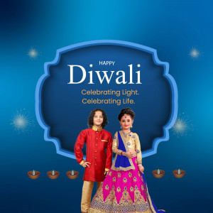 Happy Diwali Celebration Poster For Telegram
