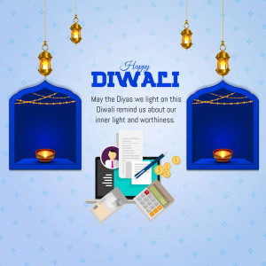 Happy Diwali - Financial Prosperity Marketing Image For Threads