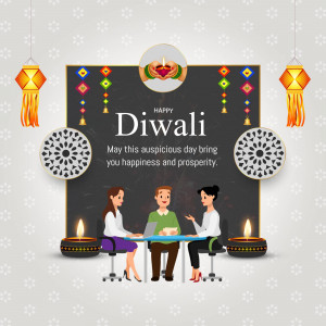 Happy Diwali Office Celebration Branding Post For Instagram