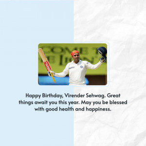 Virender Sehwag celebrating with bat and helmet