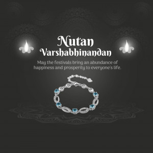 Nutan Varshabhinandan greeting with silver bracelet