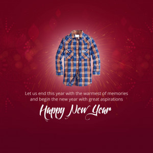 Plaid shirt on a festive New Year background