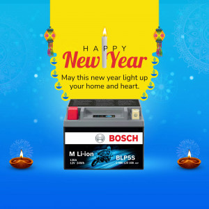 Bosch battery with New Year decorations