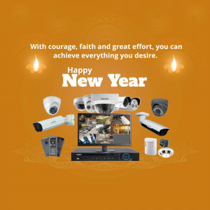 New Year greeting with security camera products