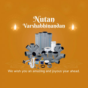 Nutan Varshabhinandan greeting with plumbing products