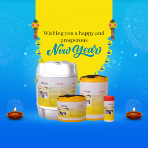 New Year promotion featuring Opticon water filters with festive decorations.
