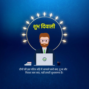 Diwali Greetings With A Digital Professional Advertisement For Twitter