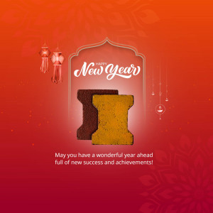 Haldiram's Soan Papdi with New Year decorations