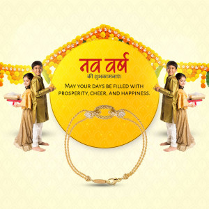 Family celebrating New Year with jewelry