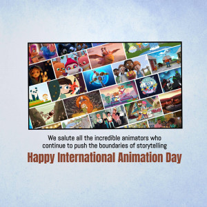 Collage of animated characters celebrating International Animation Day