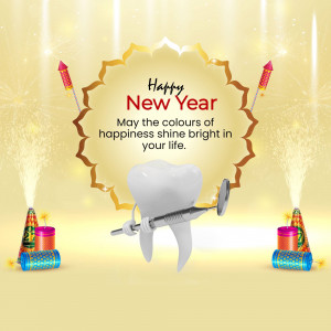 New Year greeting with a dental theme