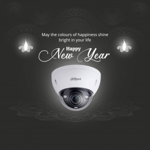 New Year greeting with a Dahua security camera