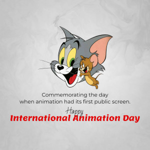 Tom and Jerry celebrating International Animation Day