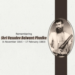 Portrait of Shri Vasudev Balwant Phadke, an Indian revolutionary