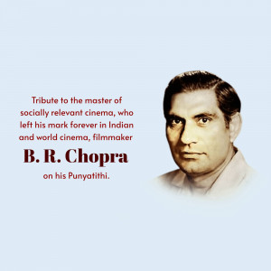 Portrait of B.R. Chopra, Indian filmmaker