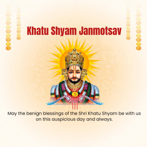 Image depicting Lord Khatu Shyam for Janmotsav celebrations