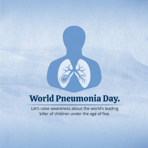 World Pneumonia Day graphic with lungs inside a silhouette