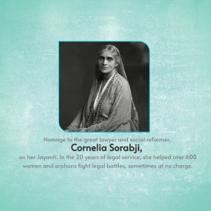 Portrait of Cornelia Sorabji, a pioneering Indian lawyer and social reformer.