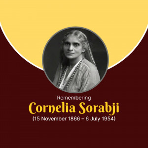 Portrait of Cornelia Sorabji, a pioneering Indian lawyer and social reformer.