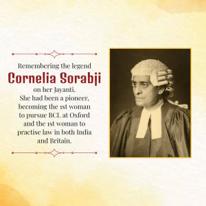 Portrait of Cornelia Sorabji, a pioneering female lawyer.