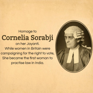 Portrait of Cornelia Sorabji, a pioneering Indian lawyer