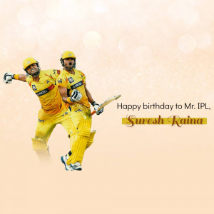 Suresh Raina celebrating on the cricket field
