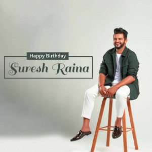 Suresh Raina birthday greeting image