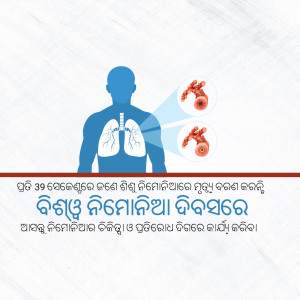 Illustration of human lungs with highlighted areas and text in Odia script.