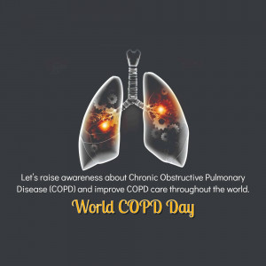 Illustration of lungs with gears inside, representing Chronic Obstructive Pulmonary Disease (COPD).
