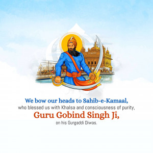 Guru Gobind Singh Gurgaddi Diwas Template
