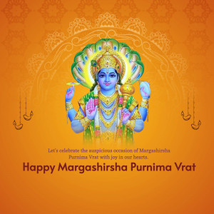 Image of Lord Vishnu celebrating Margashirsha Purnima Vrat