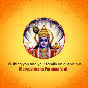 Lord Krishna image for Margashirsha Purnima