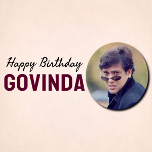 Portrait of Govinda with birthday wishes