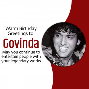 Birthday greeting image for Govinda