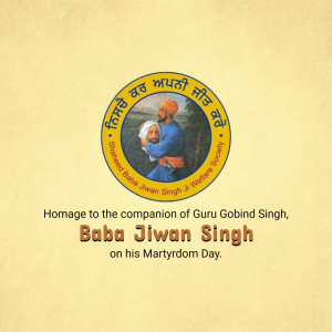 Image commemorating Baba Jiwan Singh on his Martyrdom Day