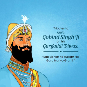 Guru Gobind Singh Gurgaddi Diwas Template