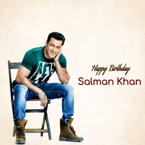 Salman Khan posing for a birthday greeting
