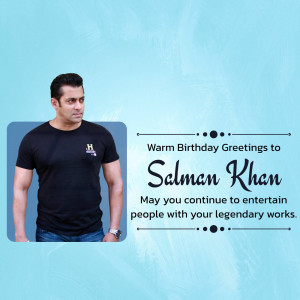 Salman Khan birthday wish image with a portrait and text