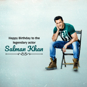 Salman Khan posing for a birthday greeting