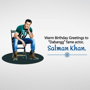 Salman Khan posing for a birthday greeting