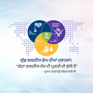 Infographic illustrating key areas of combating financial crime including anti-money laundering, asset recovery, countering the financing of terrorism, and risk assessment.