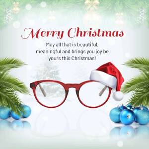 Merry Christmas With Glasses Flyer For Pinterest