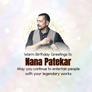 Birthday greeting image for Nana Patekar