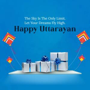 Happy Uttarayan - Kite Festival Wishes Social Media Post For Telegram