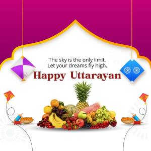 Happy Uttarayan Festival Marketing Image For Threads