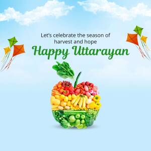 Happy Uttarayan - Harvest Festival Business Poster For Instagram